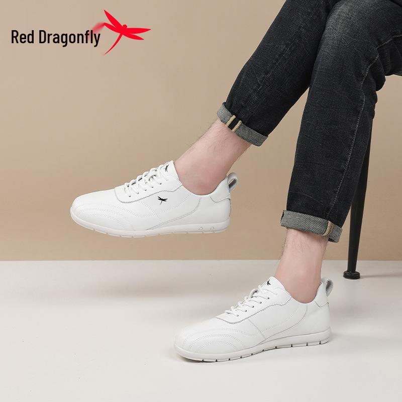 Red Dragonfly Men's Waterproof Leather Golf Loafers: Non-slip, Soft Bottom, Casual & Travel Shoes