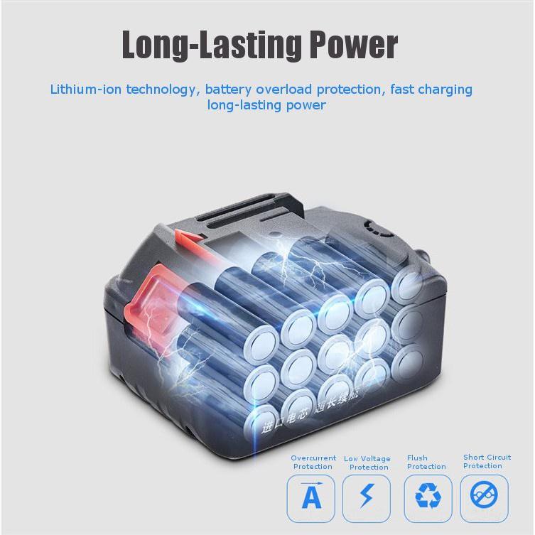 98VF 320NM 12000mAh 110-240V Cordless Electric Impact Wrench Drill Screwdriver