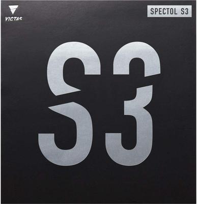 Victas Spectrum S3 Table Tennis Top Speedy High 210030 Rubber, Soft, Tension, Offensive, Black, 2.0,