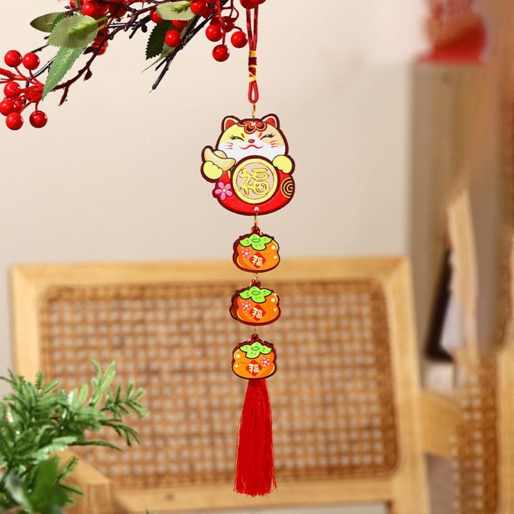 Traditional Spring Festival Door Decoration Paper Lucky Ornament Living Room