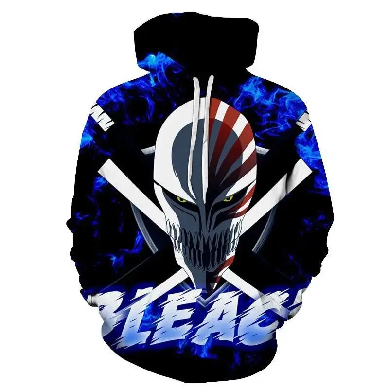 Men/Women Casual Streetwear Pullover Hip Hop Hoodie Unisex Fashion Tops Anime Style Hoodies Bleach 3D Printed Hooded Sweatshirt