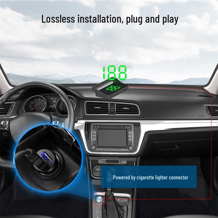 Universal Car HUD HD Projector: Multifunctional BeiDou GPS Speed Display