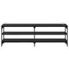 TV Stand In Black Oak Look 160 X 30 X 50 Cm