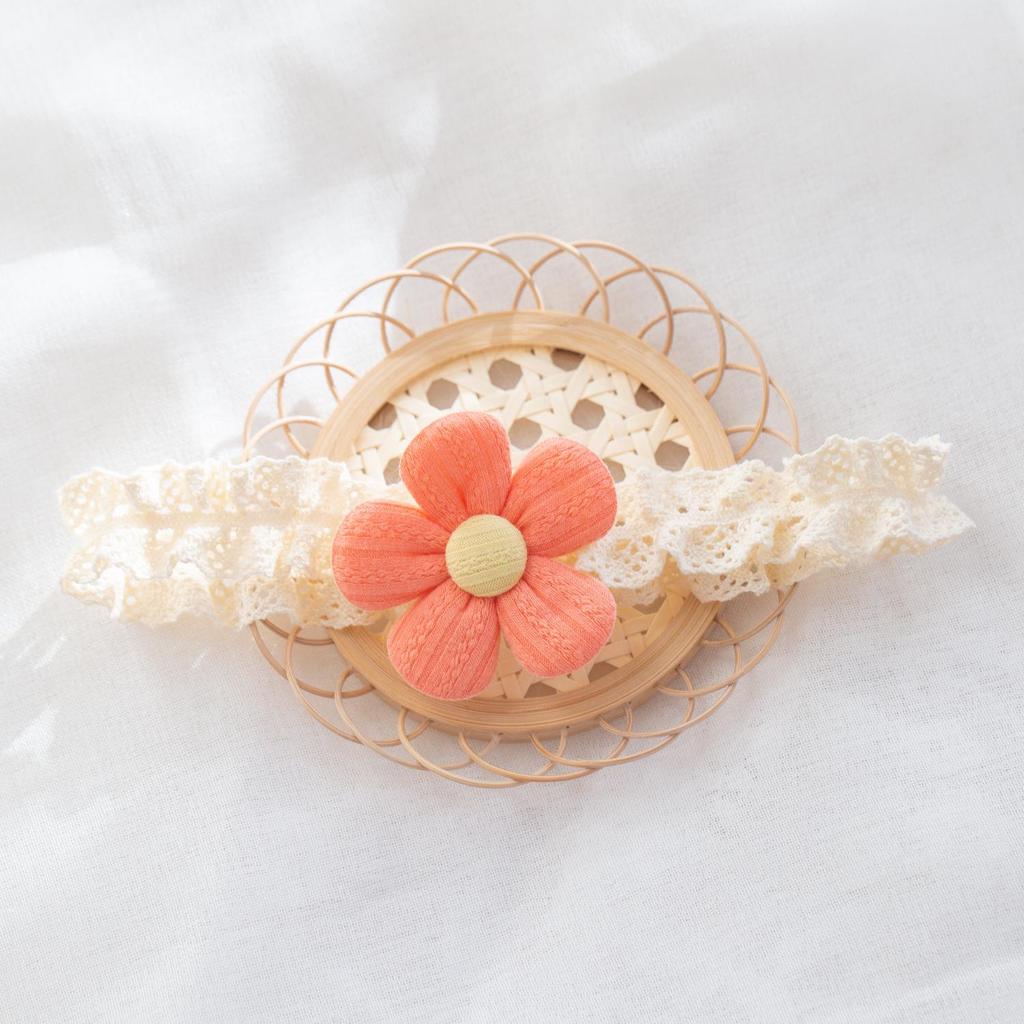 0-3 Yr Baby Headband: Gentle Fit, Flower Design for 100-Day & 1st Birthday Celebrations