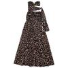 C7501 Leopard Print Off-Shoulder Backless Dress - Women's Sexy European & American Fashion