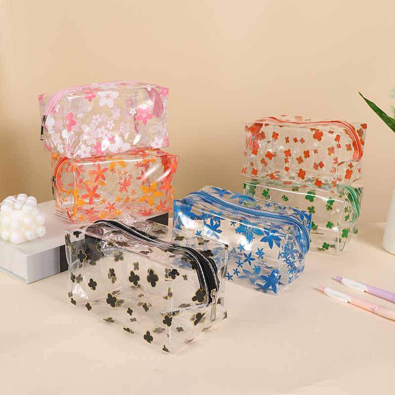 PVC Waterproof Cosmetic Bag Portable Large Capacity Transparent Wash Bag Travel Toiletries Cosmetic Organizer Swimming Bag