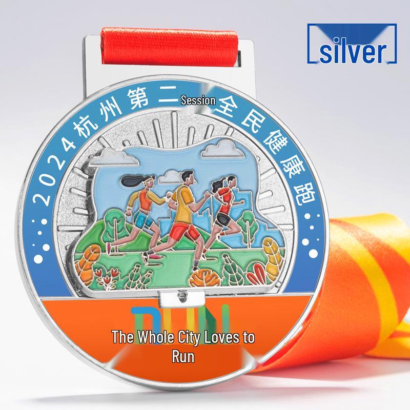 Custom 3D Magnetic Medal for City Marathon & National Fitness