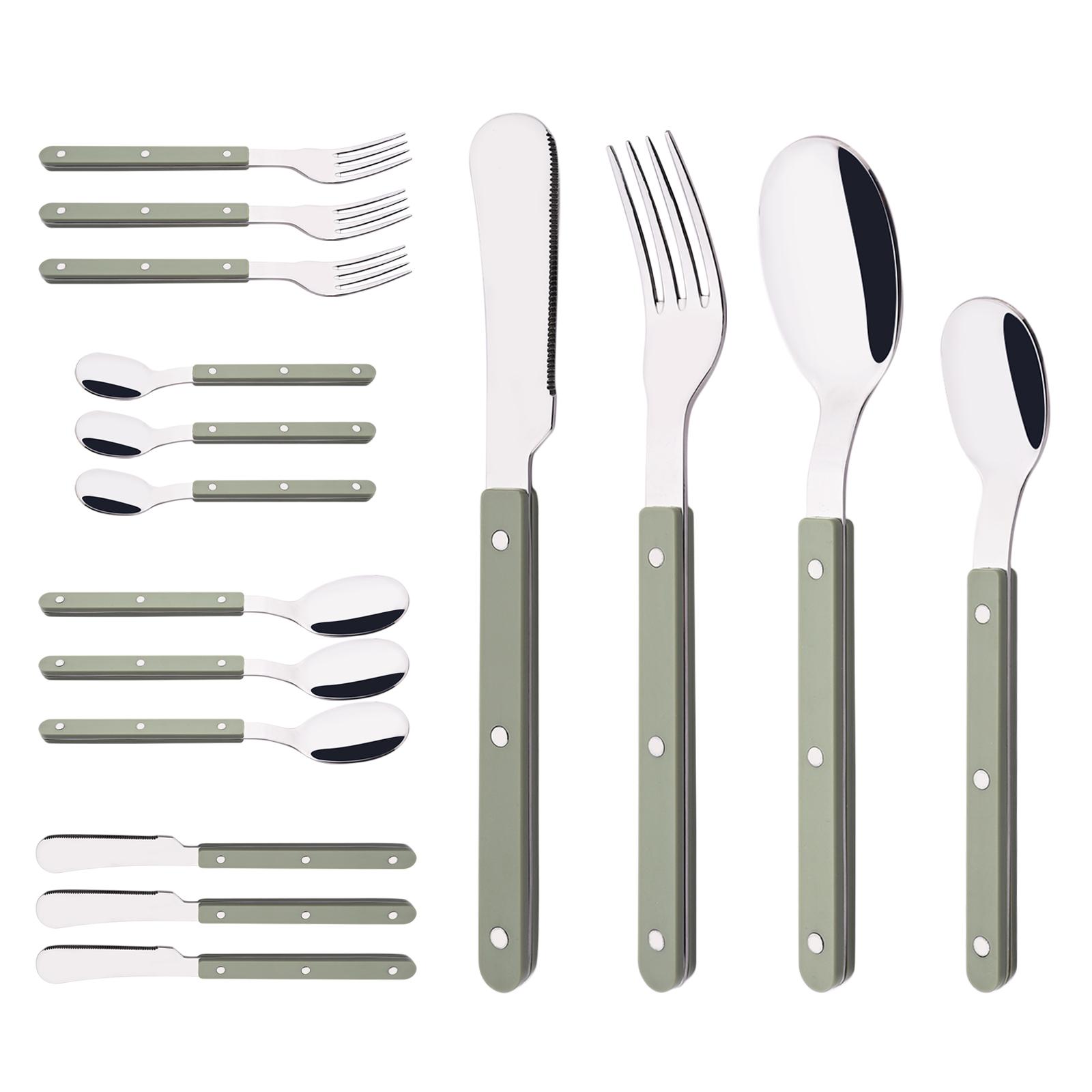 

16/24 шт. новый дизайн акриловые ручки заклепки декоративный набор столовых приборов нержавеющая сталь зеркало удобные столовые приборы посуда для кухни