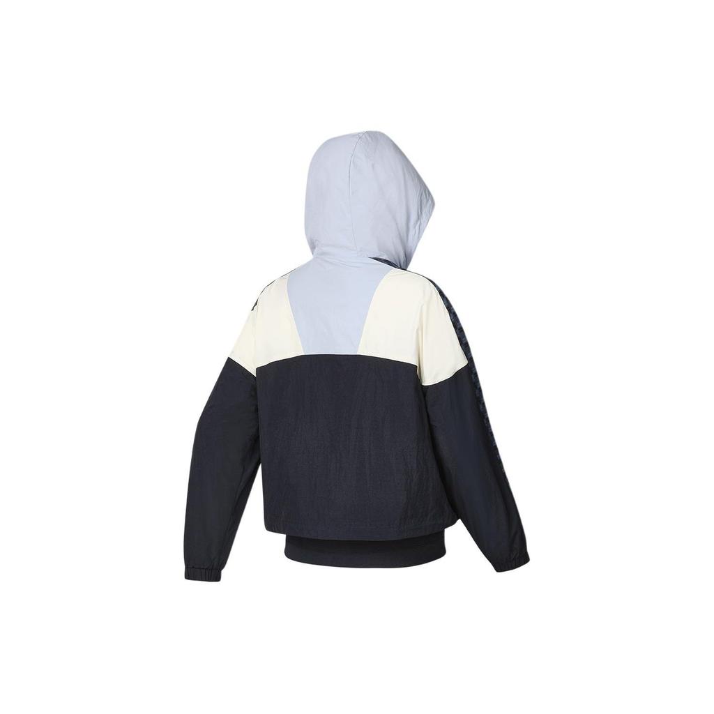 FILA Color Block Hooded Tennis Knit Jacket Women jackets Royal-Blue A11W413702FNV