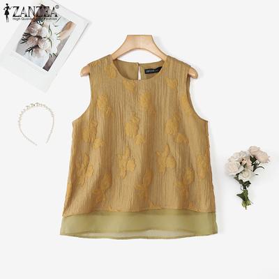 Vintage Womens Sleeveless Retro Ethnic Texture Casual Tank Tops