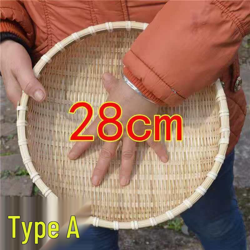 Bamboo Farmhouse Winnowing Basket & Sifter for Drying, Washing, and Steamed Buns