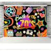 Vintage Disco Neon Light Dance Night Banner Background Fabric 70s Disco Ball Dance Party Decoration Photography Studio Backdrop
