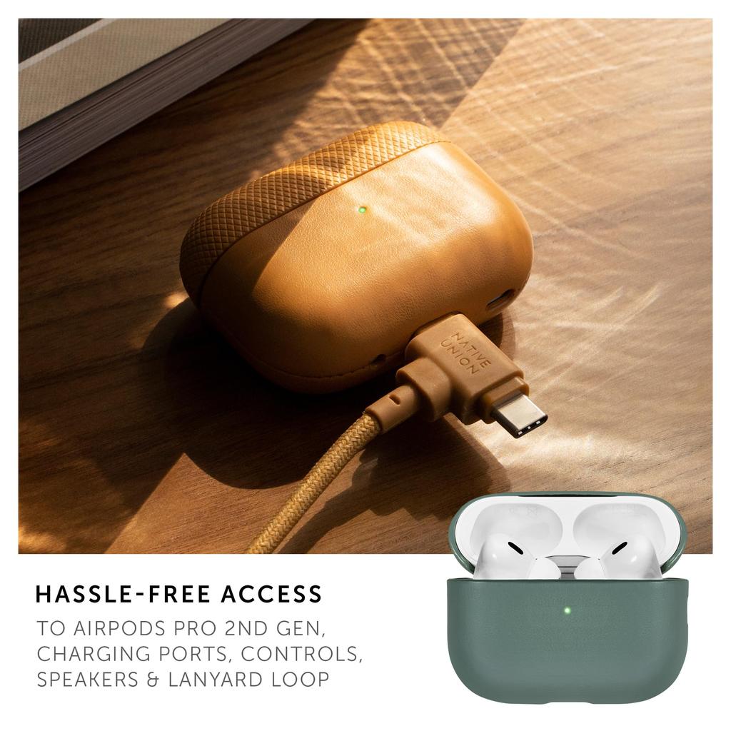 NATIVE UNION Case for AirPods Pro 2nd Gen Premium Wireless Charging Compatible with AirPods Pro and AirPods Pro 2nd Generation (Re)Classic -