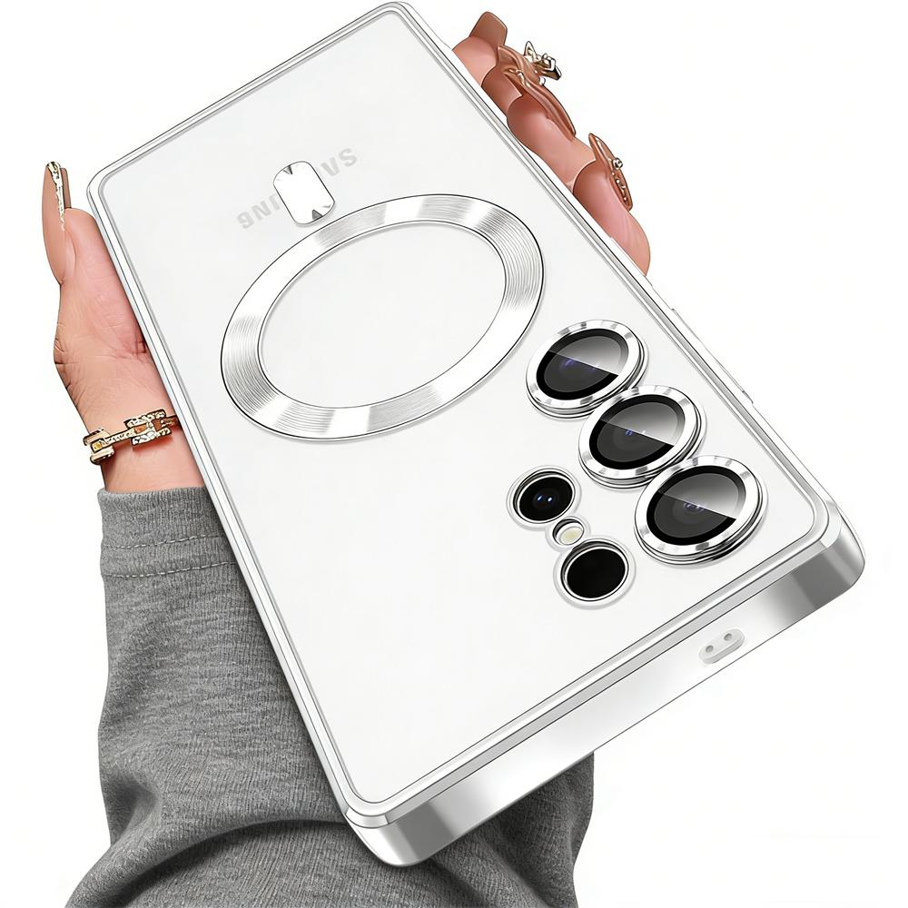 Luxury Plating for Magsafe Magnetic Wireless Charging Case for Samsung Galaxy S26 S25 S24 S23 S22 S21 FE Plus Note20 Ultra Cover