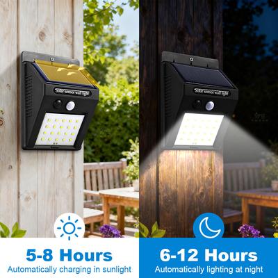 20LEDs Solar Wall Lamp PIR Motion Sensor Outdoor Light IP65 Waterproof Auto On Off Solar Security Lamp for Garden Fence Pathway