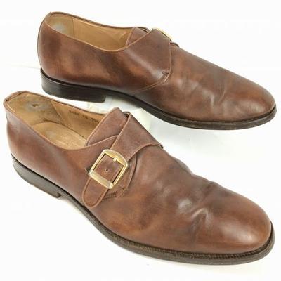 Vintage British Men's Hohans Monk Strap Business Shoes Brown Size 10.5 (28.5-29.0)(USED)