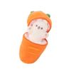 Easter Bunny Carrots Soft Plush Toy Cute Rabbit Carrot Zipper Bag Stuffed Plushies Animal Gifts for Girls Happy Easter Day Party