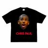 Chris Paul Sun Hip Hop Tide Basketball-Druck Amerikanisches Porträt Lockeres Kurzarm-T-Shirt für Männer und Frauen