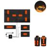 1Set Usb Electric Heated Clothes Heater Pad With 3 Gear Adjustable Temperature Electric Heating Sheet Warmer Pad For Vest Jacket