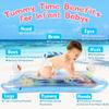 Tummy Time Water Mat for Baby Boy Girl PVC Inflatable Play Mat with Mirror Rattle Buzzer for Infants Toddlers Fun Play  