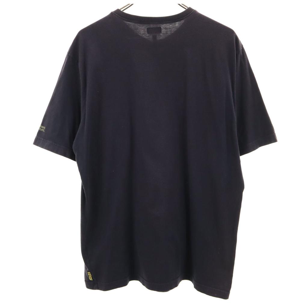 Armani Jeans Made In Italy Short Sleeve V Neck T-shirt L Charcoal Navy Men's Used