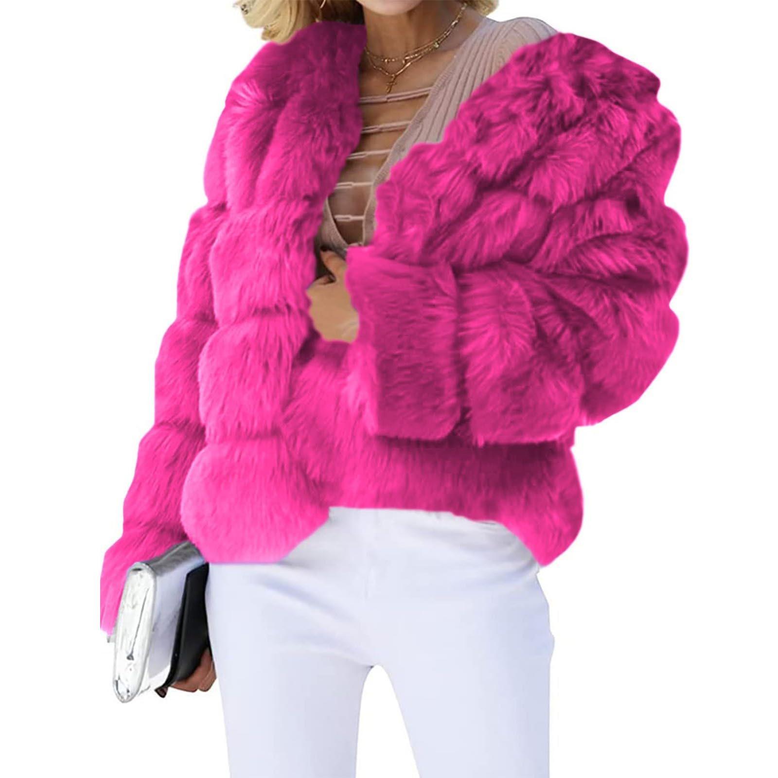 

Женская мода и зима повседневная свободная теплая однотонная куртка M