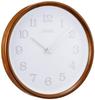Clock Analog Wall Natural Diameter 280 X 59mm KX239B, Natural, Radio-Controlled Clock, Wood,