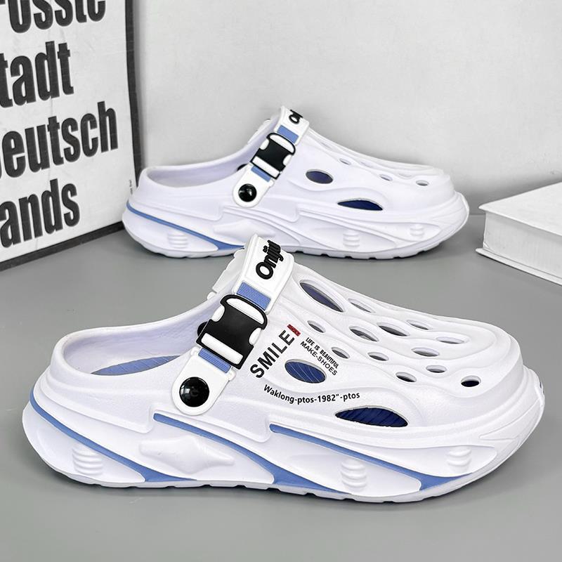 Hole shoes men's 2025 new summer outer wear men's outdoor seaside wading beach shoes youth casual sandals
