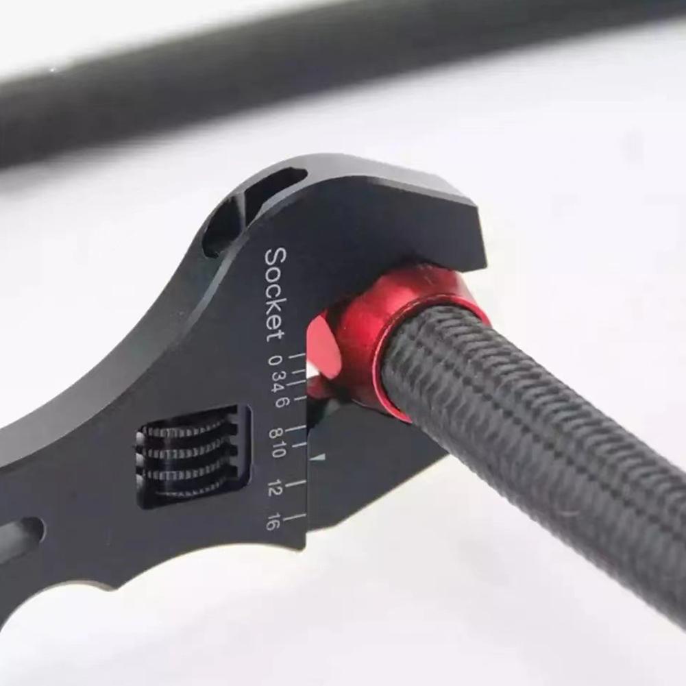 Aluminum Spanner AN Fitting Spanner For DIY Projects 7.2inch 18.5cm Adjustable Wrench For Hose Fittings Versatile Tool