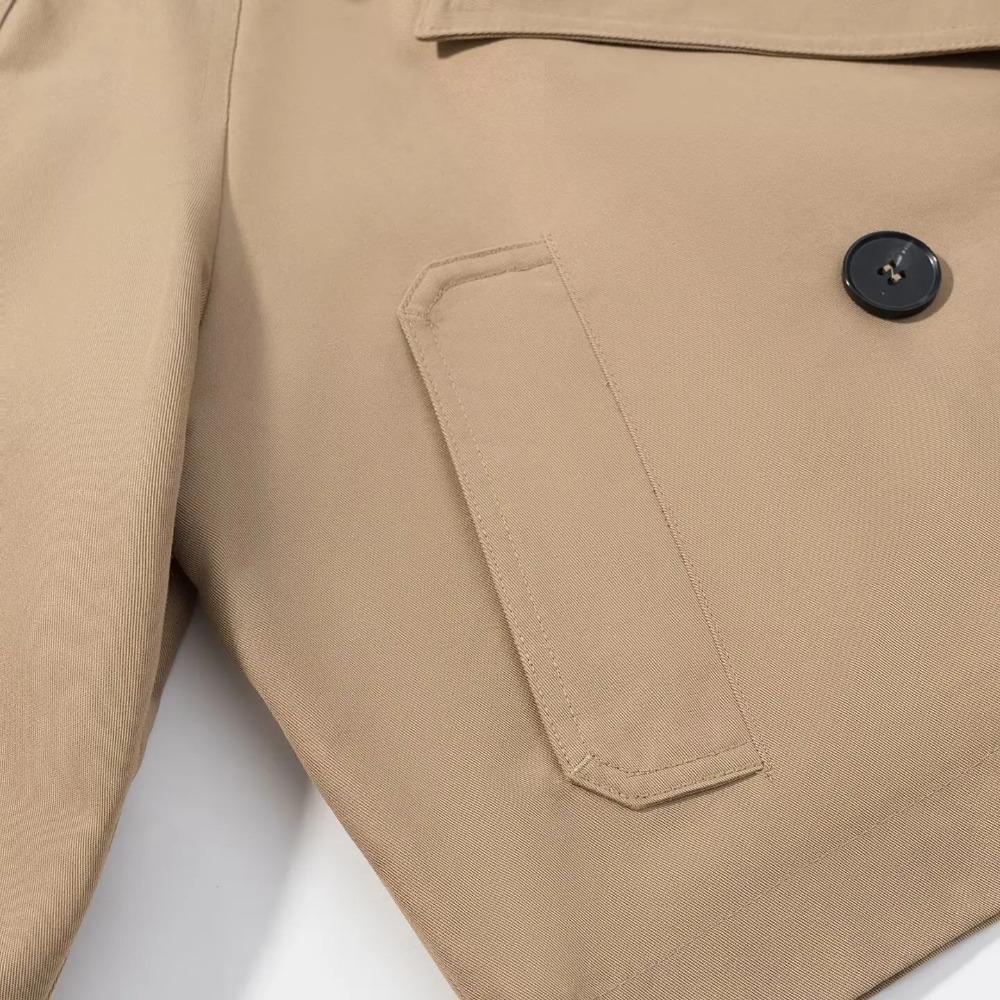 Autumn Fashion Short Double Breasted Coat Chic Breasted Joker Long Sleeve Coat Outerwear