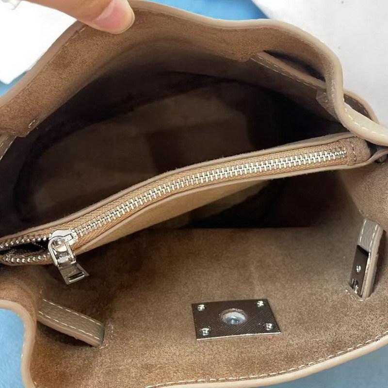 Neue erste Schicht Rindsleder Eimer Tasche Gemüsekorb Tasche Pendler und Freizeit Schulter Umhängetasche Damen Tasche