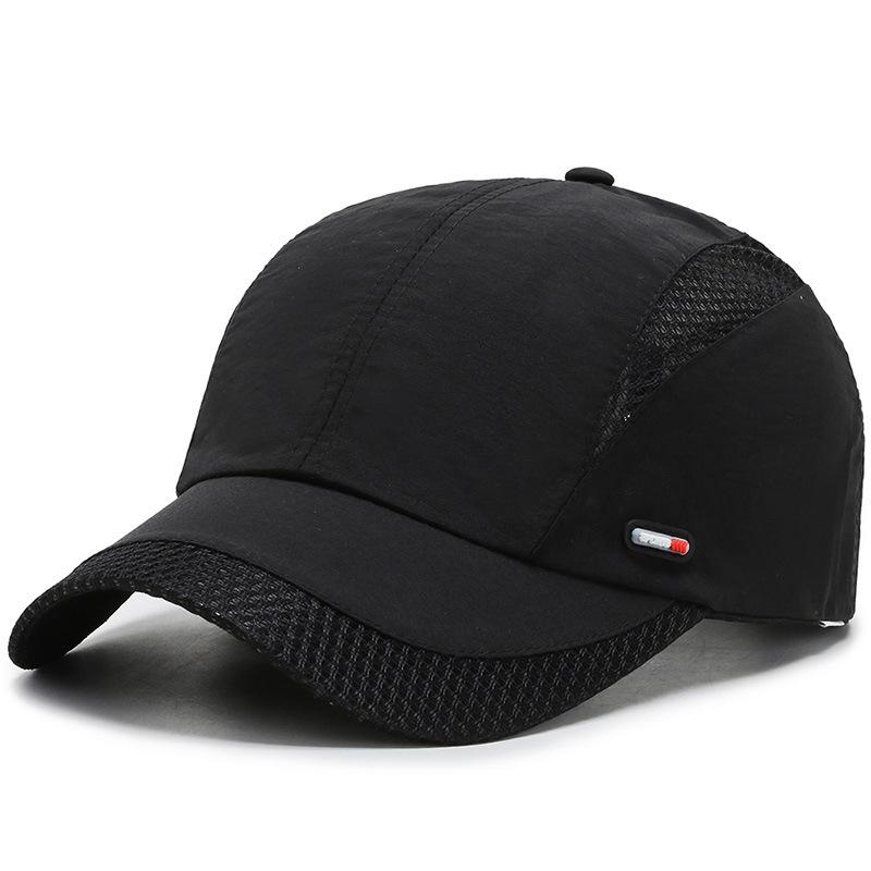 Korean Style Quick-Dry Duckbill Baseball Cap – Men's Sun Protection, Casual & Versatile with Classic Red Label
