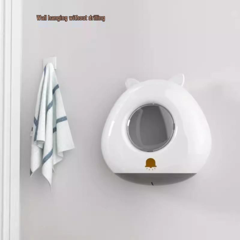 Wall-Mounted Cling Film Dispenser: Food-Grade Storage Box with Pull-Out Sleeve for Disposable Film Bags