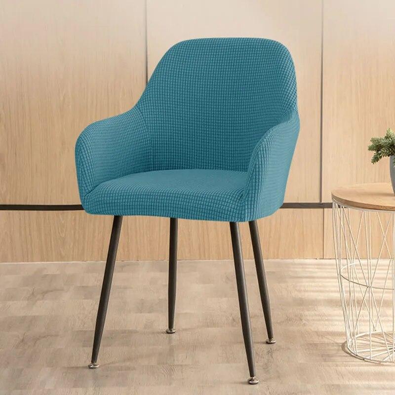 Elastic Curved Dining Chair Cover  High Armrest Chair Cover  All Inclusive  All Season Universal  Shaped Chair Cover