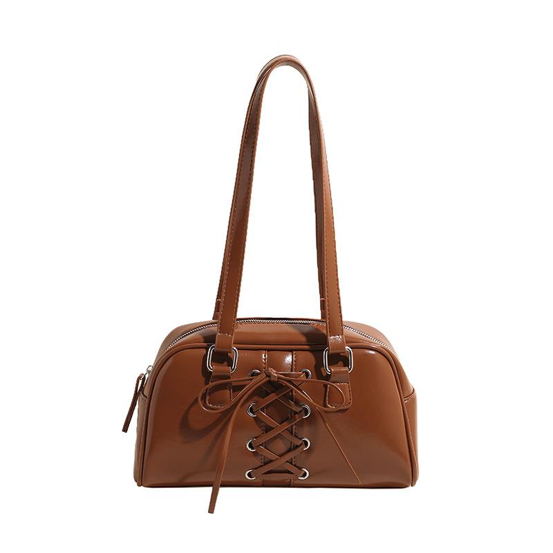 Bow Spice Girl Underarm Bag Women's 2025 New Autumn and Winter Tote Bag Shoulder Bowling Pillow Bag Commuter Bag