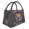Death Metal Aggretsuko Aggressive Retsuko Portable Lunch Boxes Japanese Anime Manga Thermal Cooler Food Insulated Lunch Bag