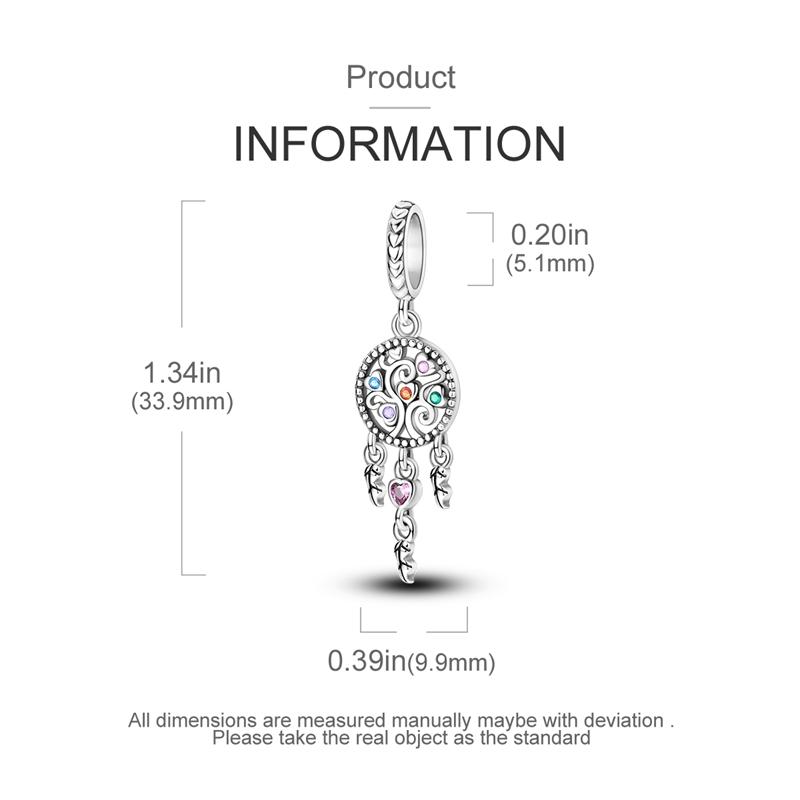 Charm Genuine Copper Guardian Dream Catcher Pendants Bead Fits Bracelets Women Jewellery DoItYourself Beautiful Gifts Accessory