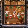 Christmas Window Stickers Holiday Decoration Static Cling Window Sticker Xmas Decor Snowman Santa Wall Decal