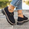 Fashion Big Size British Style Increase Platform Small Leather Shoes for Women  New Cross-border Mary Jane Retro Loafer Shoes