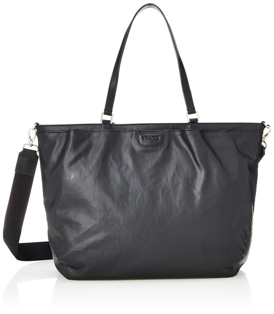 Tote Polyurethane X Cow Simple Black [Isaac] Bag, Leather, 2-way Tote, Women's,