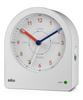 [Officially Imported] BRAUN Time Teacher Alarm Table Clock, White/Orange, BC22TW