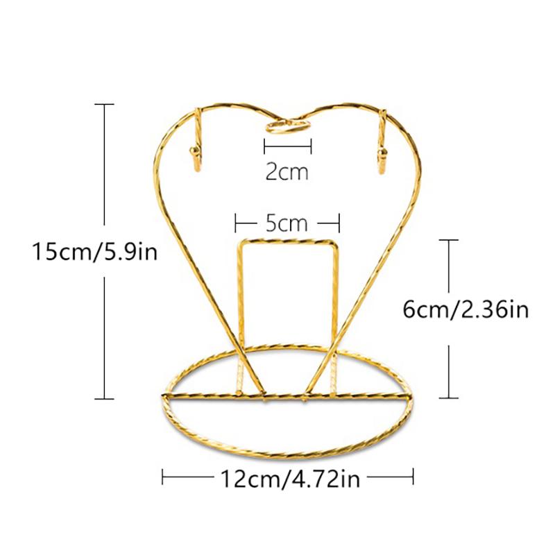 Tassenhalter in Herzform, Abtropfgestell für 2 Tassen, 2 Geschirr, rutschfester Teetassen-Organizer für den Haushalt, Tassenständer, Tassenständer für den Schrank