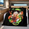 1 Stück Son Goku Druck Flanelldecke, Hohe Qualität für alle Jahreszeiten, Heimdekoration, Wärme und Komfort, Perfekt für Weihnachtsgeschenke