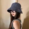 Women's Japanese Style Plaid Rolled Brim Bucket Hat Summer Wide Brim Quick-Dry Sun Protection Fashion Basin Hat