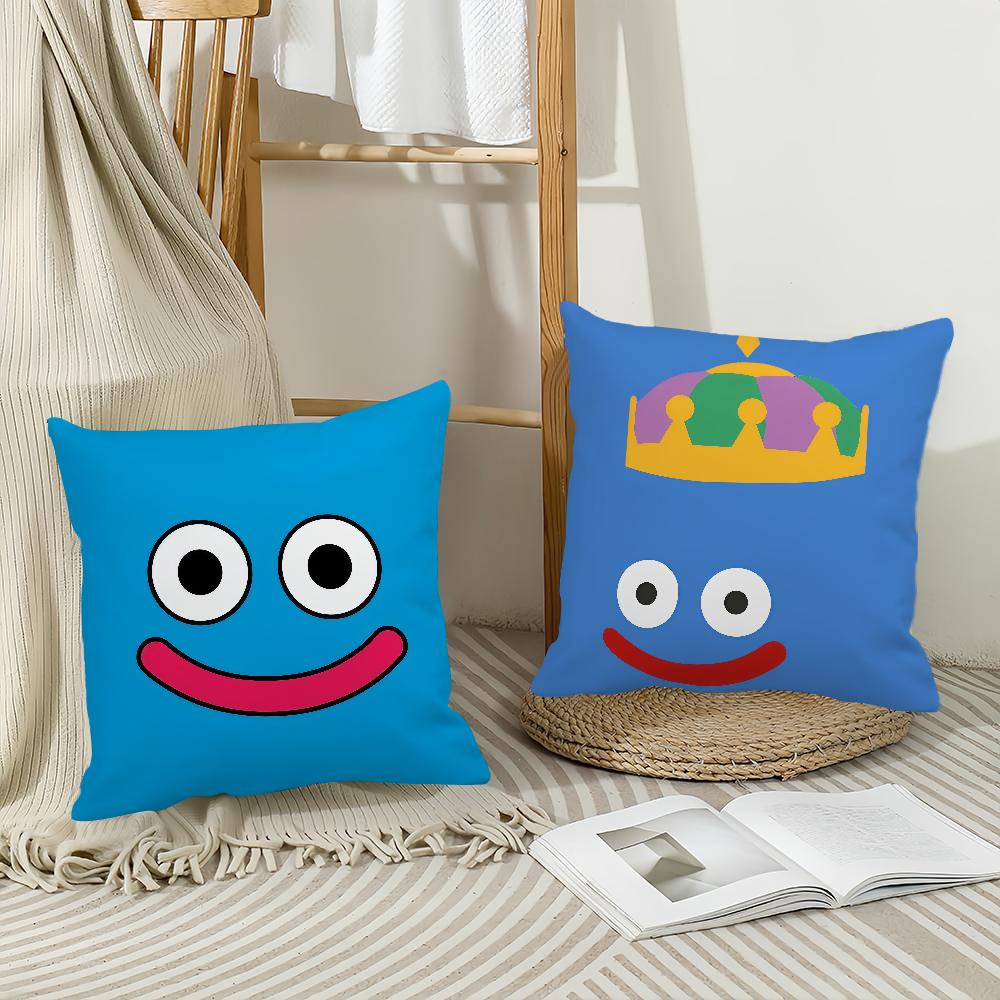 Cartoon Slime Dragon Quest Children Pillow Case Office Cushions Suitable For Sofa Car Bedroom Decorative Cushion Cover