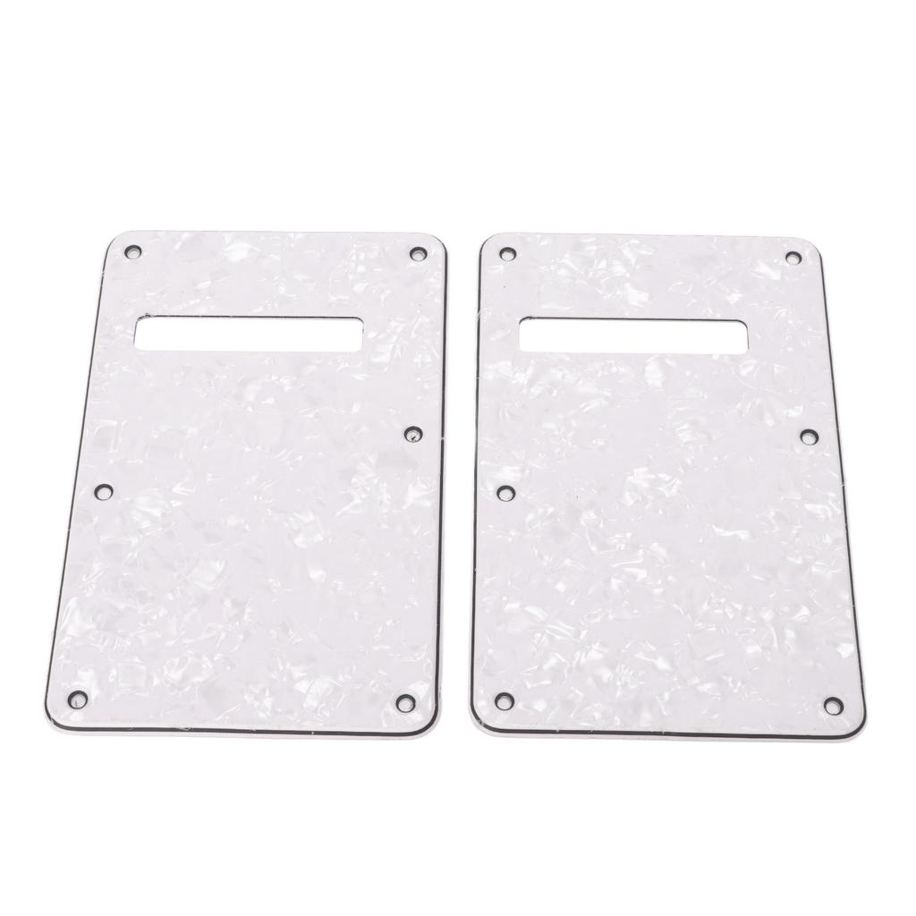 2Pcs Electric Guitar Backplate Guitar Cavity Cover Plate Pickguard PVC for Replacement White