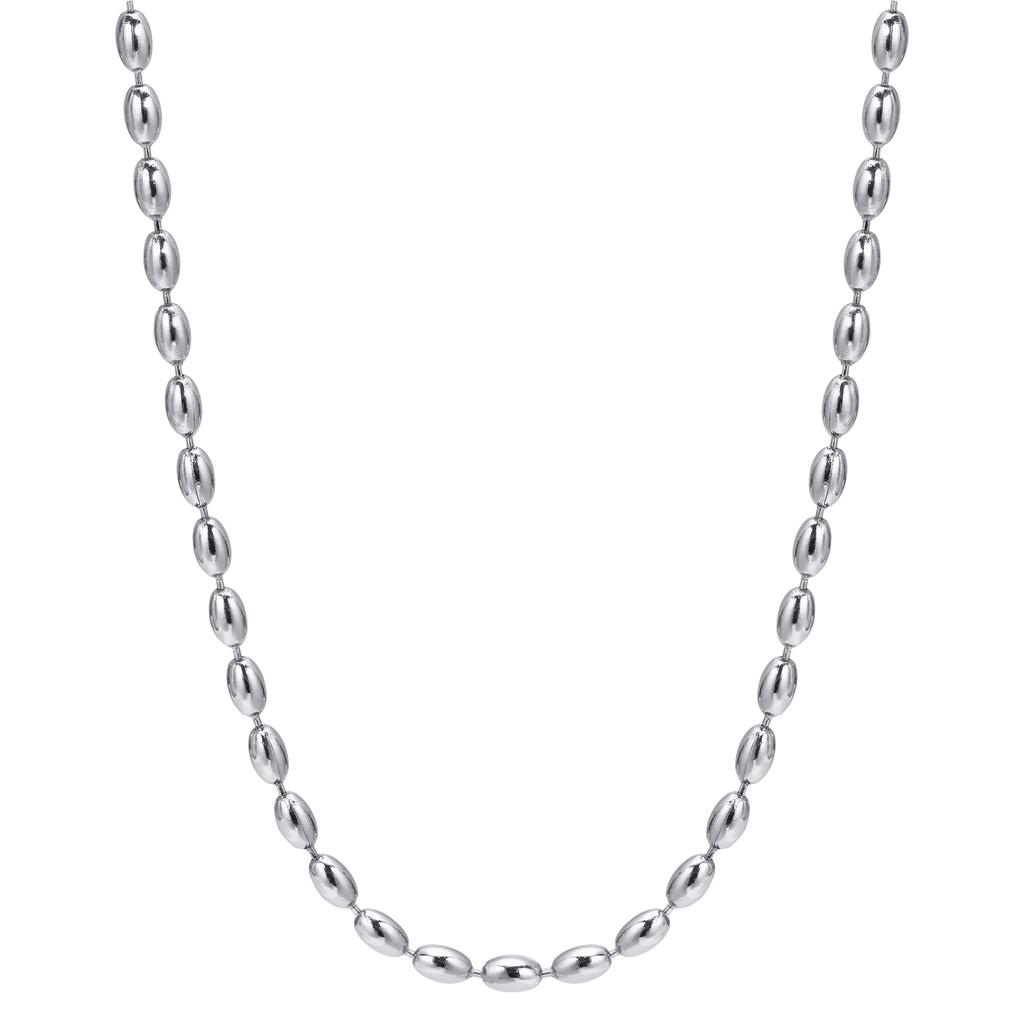 Vnox Trendy Rugby Balls Beads Chain Choker Necklaces for Women Girls Gifts Jewelry, 18K PVD Gold Color Stainless Steel Collar