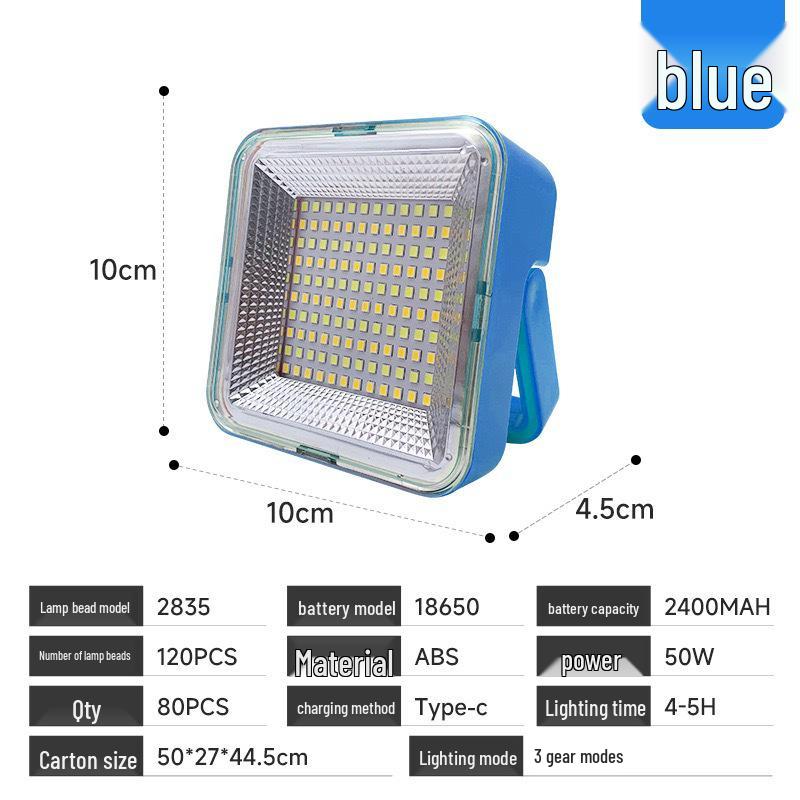 USB Rechargeable Solar LED Spotlight: Portable Outdoor Camping & Emergency Lamp