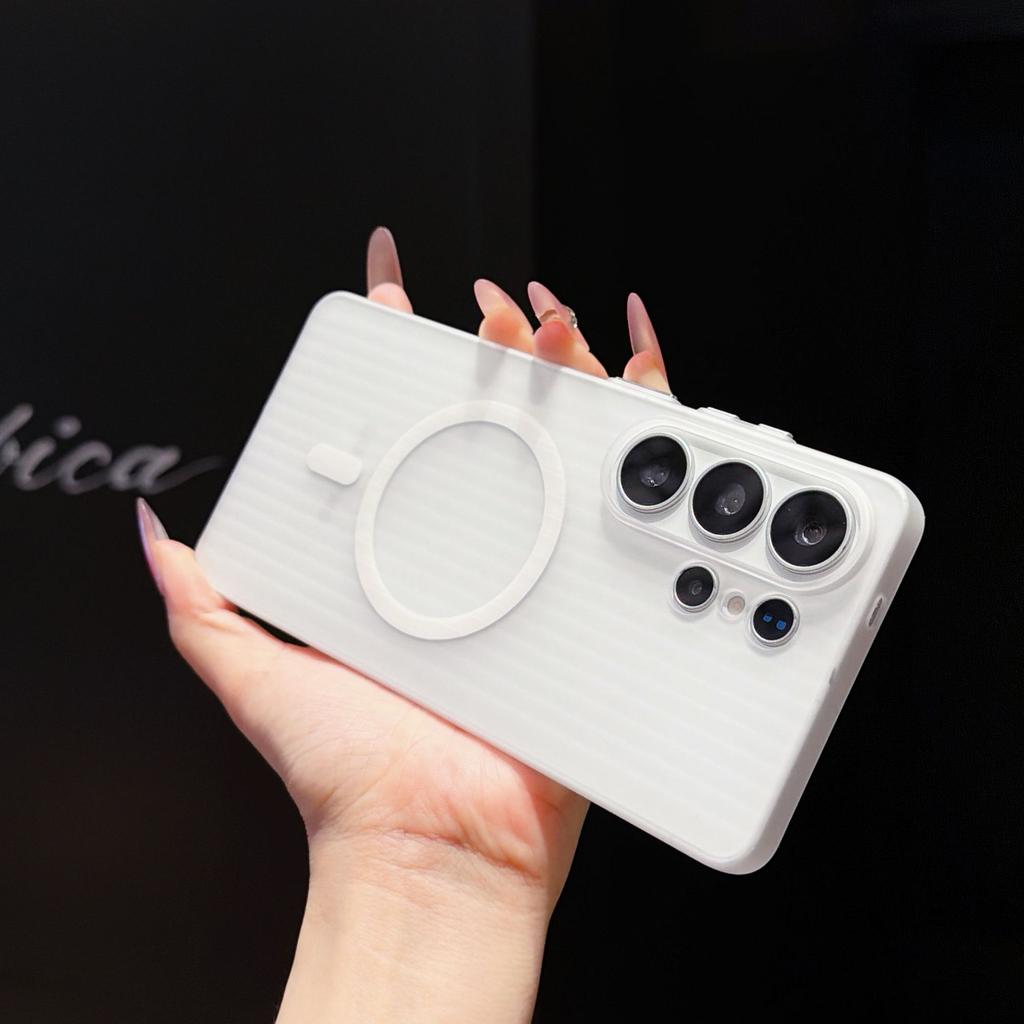 Applicable to Samsung S11ultra ice mist corrugated magnetic mobile phone case S11 + skin matte stripe simple PC hard case