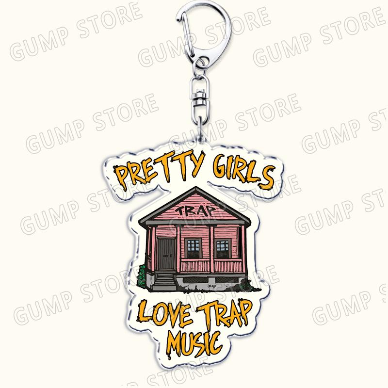 

Hot Hip Hop Rap Cactus Jack Rapper Singer Keychains for Accessories Bag Music Key Chain Ring Fans Gifts Friends Fans Keyrings